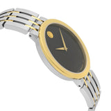 Buy Shop Movado Museum Esperanza Black Dial Two Tone Steel Strap Watch For Men - 0607058 USA Online