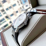 Buy Shop Movado Museum Quartz Silver Dial Black Leather Strap Watch For Men - 2100001 USA Online