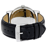 Buy Shop Movado Museum Quartz Silver Dial Black Leather Strap Watch For Men - 2100001 USA Online