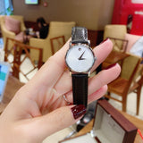 Buy Shop Movado Museum Silver Dial Black Leather Strap Watch For Women - 2100003 USA Online