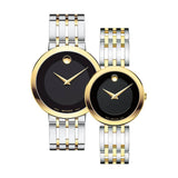 Buy Shop Movado Museum Esperanza Black Dial Two Tone Steel Strap Watch For Men - 0607058 USA Online