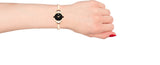 Buy Shop Movado Rondiro 22mm Black Dial Rose Gold Steel Strap Watch For Women - 0607065 USA Online