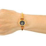 Buy Shop Movado Rondiro 22mm Black Dial Rose Gold Steel Strap Watch For Women - 0607065 USA Online