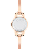 Buy Shop Movado Rondiro 22mm Black Dial Rose Gold Steel Strap Watch For Women - 0607065 USA Online