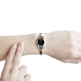 Buy Shop Movado Rondiro 22mm Black Dial Silver Steel Strap Watch For Women - 0606796 USA Online