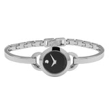 Buy Shop Movado Rondiro 22mm Black Dial Silver Steel Strap Watch For Women - 0606796 USA Online