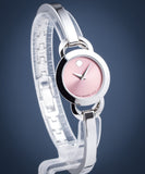 Buy Shop Movado Rondiro 22mm Pink Dial Stainless Steel Watch For Women - 0606797 USA Online