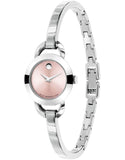 Buy Shop Movado Rondiro 22mm Pink Dial Stainless Steel Watch For Women - 0606797 USA Online