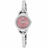 Buy Shop Movado Rondiro 22mm Pink Dial Stainless Steel Watch For Women - 0606797 USA Online