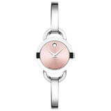 Buy Shop Movado Rondiro 22mm Pink Dial Stainless Steel Watch For Women - 0606797 USA Online