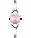 Buy Shop Movado Rondiro 22mm Pink Dial Stainless Steel Watch For Women - 0606797 USA Online