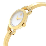 Buy Shop Movado Rondiro Mother of Pearl Dial Gold Steel Strap Watch For Women - 0606889 USA Online