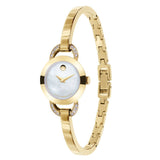 Buy Shop Movado Rondiro Mother of Pearl Dial Gold Steel Strap Watch For Women - 0606889 USA Online