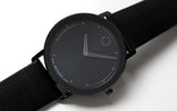 Buy Shop Movado Sapphire Black Dial Black Leather Strap Watch for Men - 606884 USA Online
