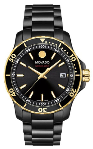 Buy Shop Movado Series 800 Black Dial Black Steel Strap Watch For Men - 2600161 USA Online