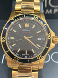 Buy Shop Movado Series 800 Black Dial Gold Steel Strap Watch For Men - 2600145 USA Online