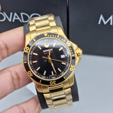 Buy Shop Movado Series 800 Black Dial Gold Steel Strap Watch For Men - 2600145 USA Online