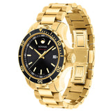 Buy Shop Movado Series 800 Black Dial Gold Steel Strap Watch For Men - 2600145 USA Online