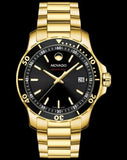 Buy Shop Movado Series 800 Black Dial Gold Steel Strap Watch For Men - 2600145 USA Online