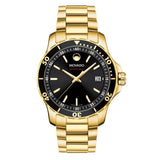 Buy Shop Movado Series 800 Black Dial Gold Steel Strap Watch For Men - 2600145 USA Online