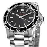 Buy Shop Movado Series 800 Black Dial Silver Steel Strap Watch For Men - 2600135 USA Online