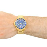 Buy Shop Movado Series 800 Blue Dial Gold Steel Strap Watch For Men - 2600144 USA Online