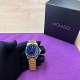 Buy Shop Movado Series 800 Blue Dial Gold Steel Strap Watch For Men - 2600144 USA Online