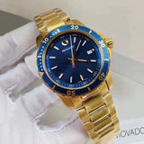 Buy Shop Movado Series 800 Blue Dial Gold Steel Strap Watch For Men - 2600144 USA Online