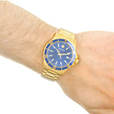 Buy Shop Movado Series 800 Blue Dial Gold Steel Strap Watch For Men - 2600144 USA Online