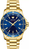 Buy Shop Movado Series 800 Blue Dial Gold Steel Strap Watch For Men - 2600144 USA Online