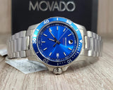 Buy Shop Movado Series 800 Blue Dial Silver Steel Strap Watch For Men - 2600137 USA Online