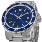 Buy Shop Movado Series 800 Blue Dial Silver Steel Strap Watch For Men - 2600137 USA Online