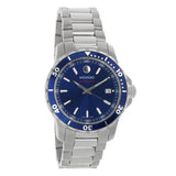 Buy Shop Movado Series 800 Blue Dial Silver Steel Strap Watch For Men - 2600137 USA Online