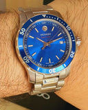 Buy Shop Movado Series 800 Blue Dial Silver Steel Strap Watch for Men - 2600151 USA Online