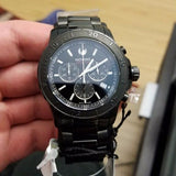 Buy Shop Movado Series 800 Chronograph Black Dial Black Steel Strap Watch For Men - 2600119 USA Online
