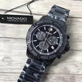 Buy Shop Movado Series 800 Chronograph Black Dial Black Steel Strap Watch For Men - 2600119 USA Online