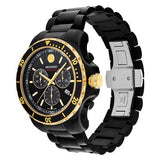 Buy Shop Movado Series 800 Chronograph Black Dial Black Steel Strap Watch For Men - 2600180 USA Online