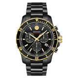 Buy Shop Movado Series 800 Chronograph Black Dial Black Steel Strap Watch For Men - 2600180 USA Online