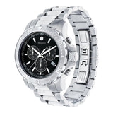Buy Shop Movado Series 800 Chronograph Black Dial Silver Steel Strap Watch For Men - 2600110 USA Online