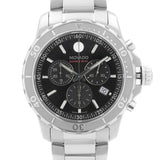 Buy Shop Movado Series 800 Chronograph Black Dial Silver Steel Strap Watch For Men - 2600110 USA Online