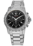 Buy Shop Movado Series 800 Chronograph Black Dial Silver Steel Strap Watch For Men - 2600110 USA Online