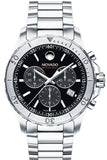 Buy Shop Movado Series 800 Chronograph Black Dial Silver Steel Strap Watch For Men - 2600110 USA Online
