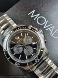 Buy Shop Movado Series 800 Chronograph Black Dial Silver Steel Strap Watch For Men - 2600142 USA Online