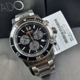 Buy Shop Movado Series 800 Chronograph Black Dial Silver Steel Strap Watch For Men - 2600142 USA Online