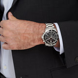 Buy Shop Movado Series 800 Chronograph Black Dial Silver Steel Strap Watch For Men - 2600142 USA Online