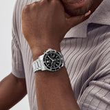 Buy Shop Movado Series 800 Chronograph Black Dial Silver Steel Strap Watch For Men - 2600142 USA Online