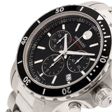 Buy Shop Movado Series 800 Chronograph Black Dial Silver Steel Strap Watch For Men - 2600142 USA Online