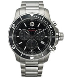Buy Shop Movado Series 800 Chronograph Black Dial Silver Steel Strap Watch For Men - 2600142 USA Online