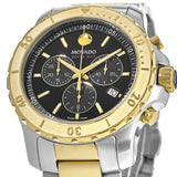 Buy Shop Movado Series 800 Chronograph Black Dial Two Tone Steel Strap Watch For Men - 2600138 USA Online