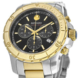 Buy Shop Movado Series 800 Chronograph Black Dial Two Tone Steel Strap Watch For Men - 2600138 USA Online